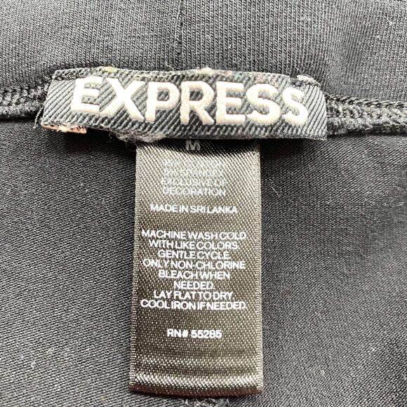 EXPRESS Black Skinny Lace Hem Mid Rise Legging - Picture 6 of 7